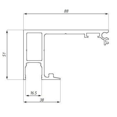 SADA: HORNÍ PROFIL + KRYT - TS-MTRFIX400SET TO