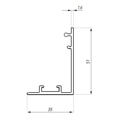 SADA: HORNÍ PROFIL + KRYT - TS-MTRFIX400SET NAS