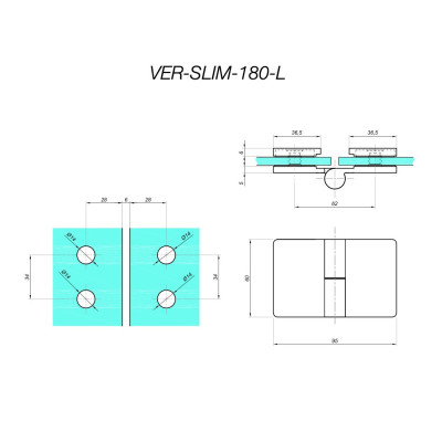 VER-SLIM-180-L-1 - Zvedací závěs