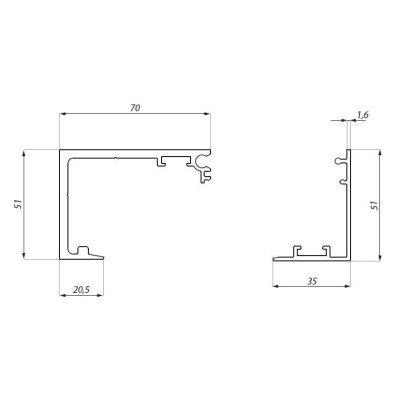 TS-MTR300SET NABL - Set: profil horný + kryt