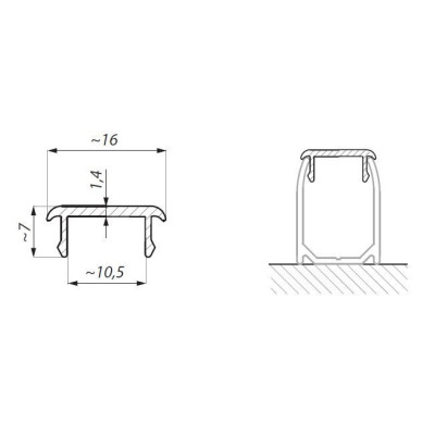 FIXD-COV3000NABL - Kryt k profilu