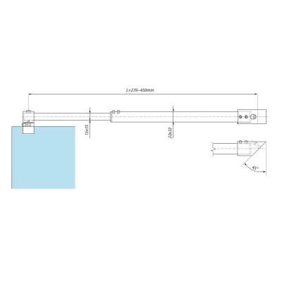 JS003ADJ/450PC - Profil zavetrovací