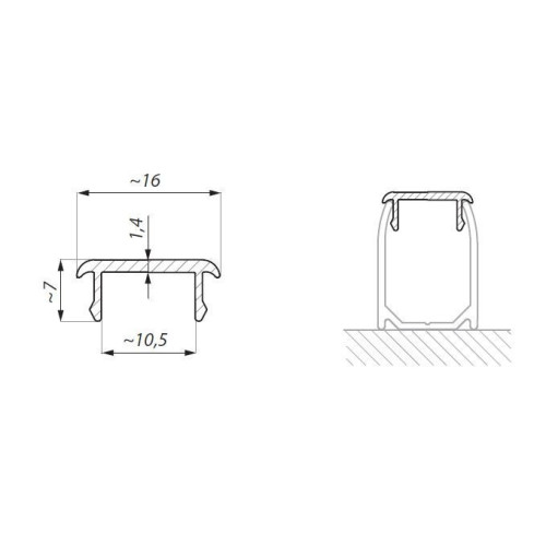 FIXD-COV2000PC - Kryt k profilu