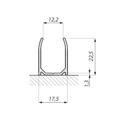 FIXD-2300PC - U Profil na sklo