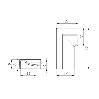 DSMK-02L BL - Záslepka pre prahový profil