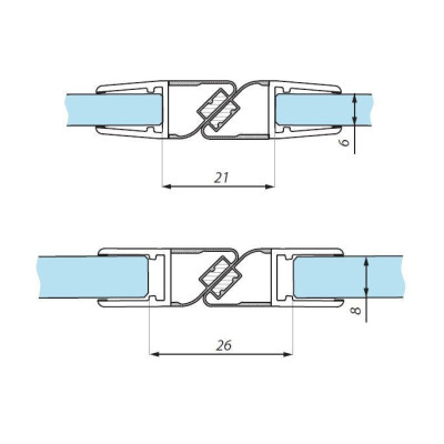 Magnetické tesnenie sprchového kúta, tesnenie na sklo