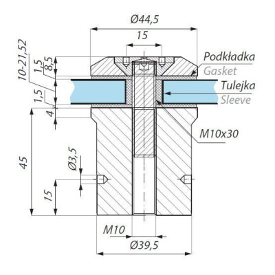 SO445DSSS - Bodové uchycení