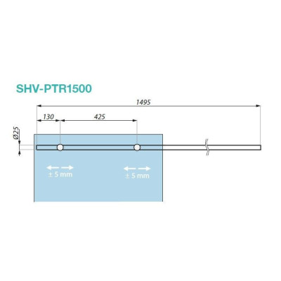 SHV-PTR1500PSS - Vodicí lišta s úchyty