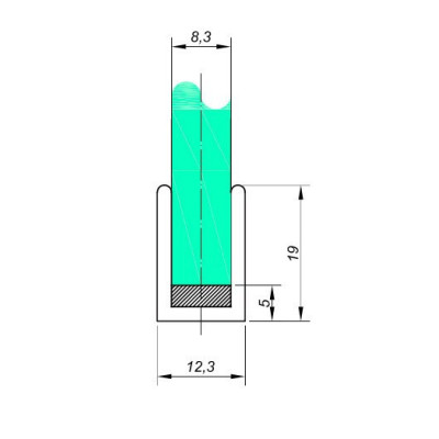 NLO-KP-2961 - U Profil na sklo