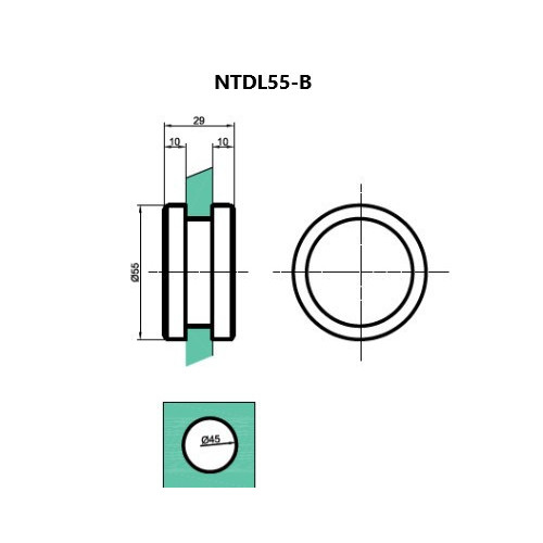 NTDL55-B - Madlo na sklo