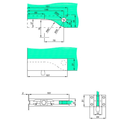 GHD-130P-B - Záves