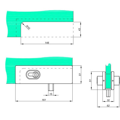GHD-150RD-B - Zámok