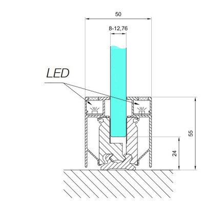 CLM-55-LED-5000-B - Profil