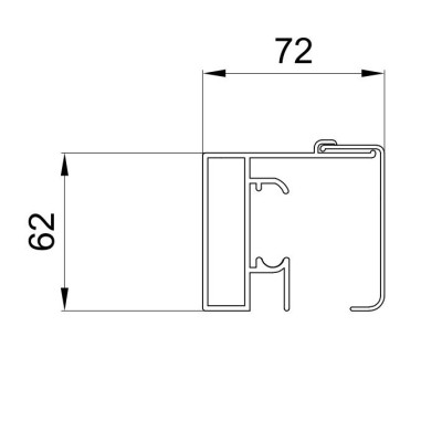 NLO-DP02-S002-2000-B Vodicí lišta