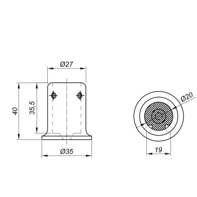 NLO-KP-2721-B - Úchyt pre tyč