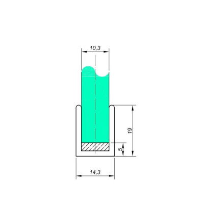 NLO-KP-2961-10-3,0-B - U Profil pro sklo