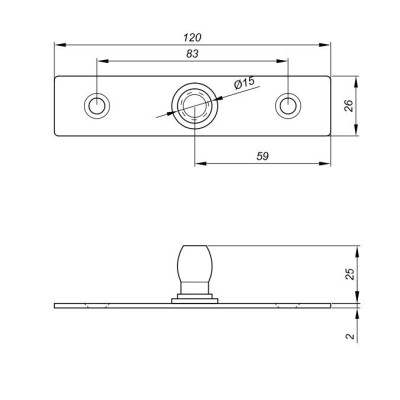 NLO-ZD-1301-B - Stropní čep pro horní kování