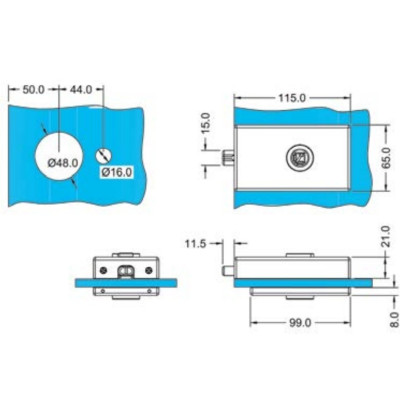 NT801M-B - Magnetický zámek