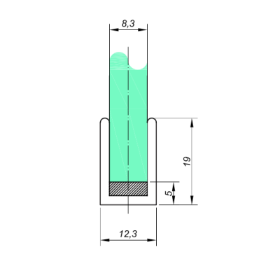 NLO-KP-2961-G - U Profil pro sklo