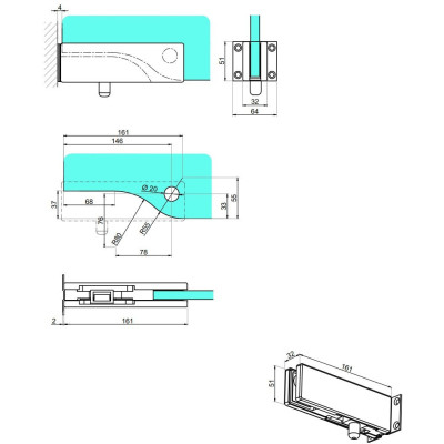 GHD-130P-B - Závěs