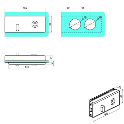 NT501M-WL-B - Zámok magnetický