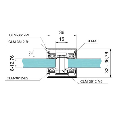 CLM3612SETPION - Mřížka vertikálna, sada 3m