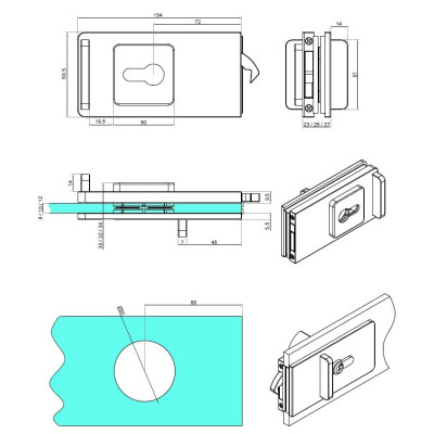 NT301SS - Hákový zámek
