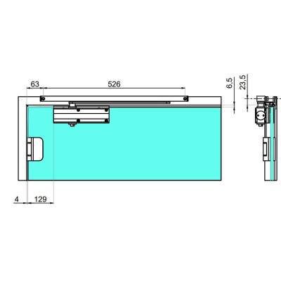 ND-980-B - Hydraulicky samozavírač dveří