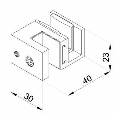 MALLSG - spodní vodítko skla