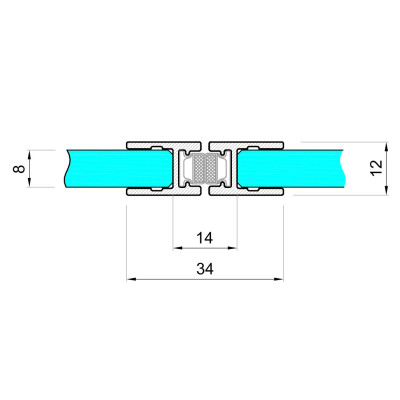Profil a magnetické tesnenie sprchového kúta, tesnenie na sklo