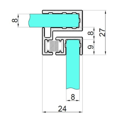 Profil a magnetické tesnenie sprchového kúta, tesnenie na sklo