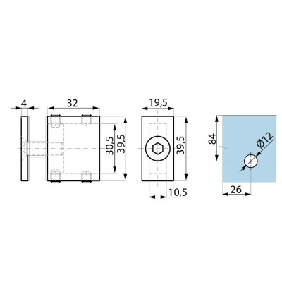 JHV-MSG PBSC  -  Kolejnicová spojka se sklem