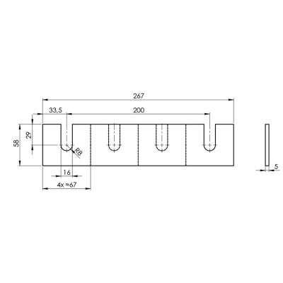 B0004RSPDRAIN - Spodný odvodňovací profil na zábradlie PRO