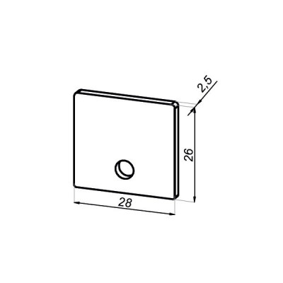 CLM-2628-Z-W - Krytka montážní lišty CLM-2628-Z-W - Krytka montážní lišty