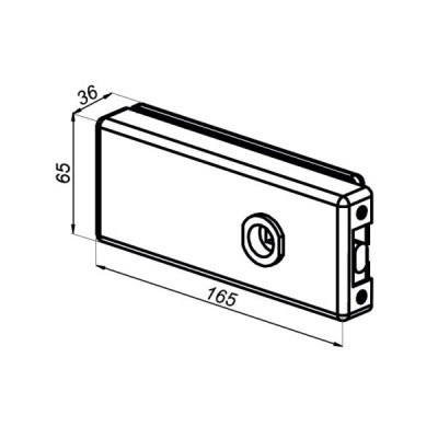 NT501M-WL-W - Magnetický úsporný zámek s otvorem pro kliku a vložku NT501M-WL-W - Magnetický úsporný zámek s otvorem pro kliku a vložku