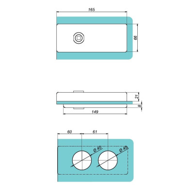NT501M-WL-W - Magnetický úsporný zámek s otvorem pro kliku a vložku NT501M-WL-W - Magnetický úsporný zámek s otvorem pro kliku a vložku