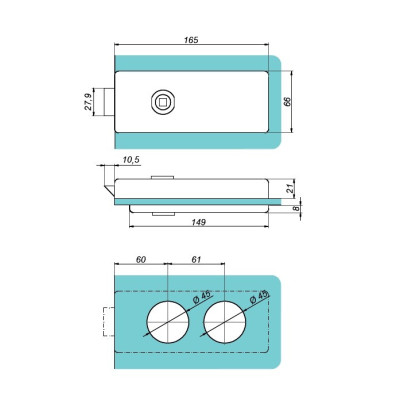 NT501-WL-W - Zámok s otvorom na kľučku a vložku