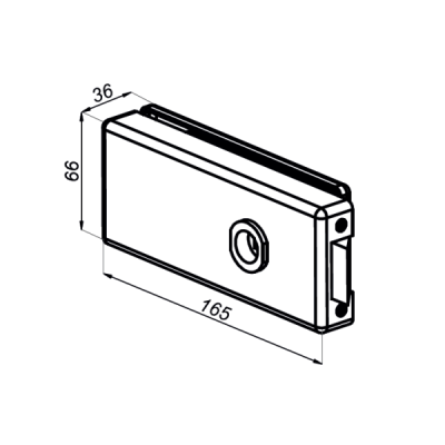 NT501-WL-W - Úsporný zámek s otvorem pro kliku a vložku NT501-WL-W - Úsporný zámek s otvorem pro kliku a vložku