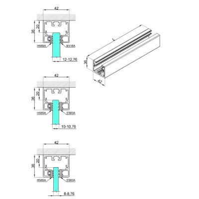 CLM-3642-G-3000-NA - Montážní lišta "U" 36x42 mm CLM-3642-G-3000-NA - Montážní lišta "U" 36x42 mm