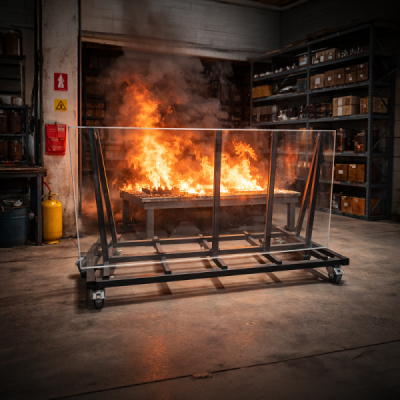 Ohňovzdorné sklo Pyrostop – 470 x 1580 mm