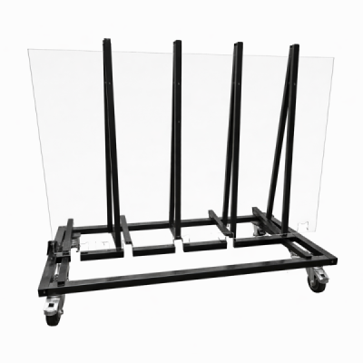 8 mm sklo pro dveře s výřezy pro panty – 979 x 1982 mm