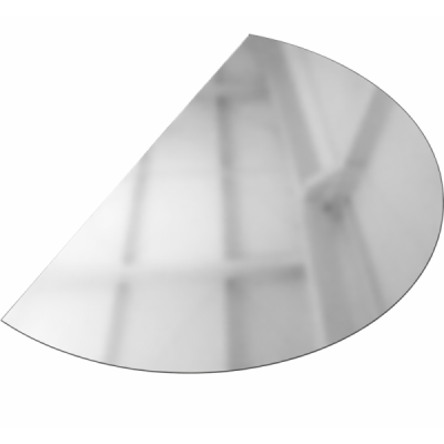 Zrkadlo 4mm polkruh 1000 × 470 mm