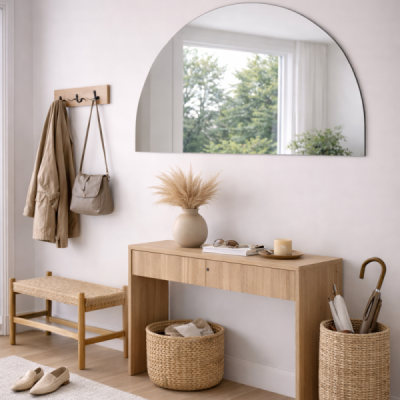 Zrkadlo 4mm polkruh 1000 × 470 mm