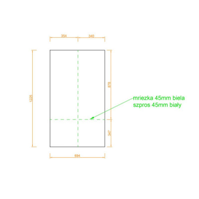 Izolačné 2-sklo 694 × 1225 mm mriežka biela 9010