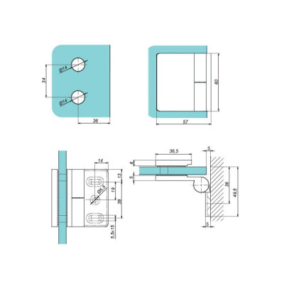 VER-SLIM-B90-R-G - Záves zdvíhaný pravý