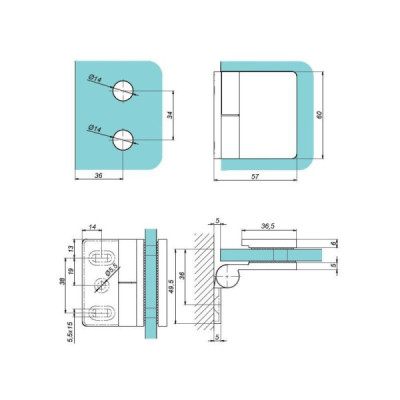 VER-SLIM-B90-L-G - Záves zdvíhaný ľavý