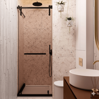 SHS-UNISET BL - Sada stena - stena (jeden posuvný panel) Lucca