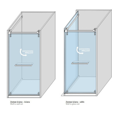 SHS-UNISET PSS - Sada stena - stena (jeden posuvný panel) Lucca