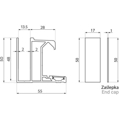 SHS-TRFIX/B PBCS  - Dolné vedenie s pevným panelom Lucca