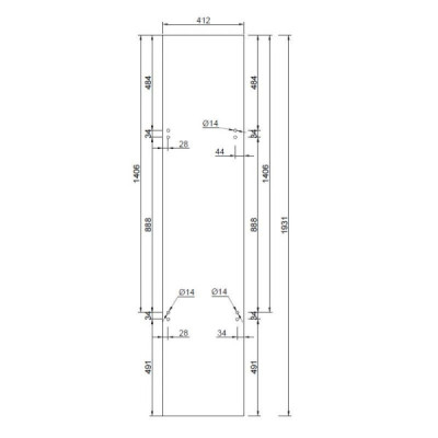 Float sklo 8mm – 412 x 1931 mm